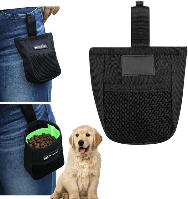 Dog Training Treat Pouch - Portable Dog Walking Waist Bag, Outdoor Pet Training Reward Container with Hook Design