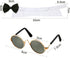 2 Pieces Pets Dog Cat Bowtie Tie Sunglasses, Adjustable Formal Necktie Collar for Cats Small Dogs (Black White)