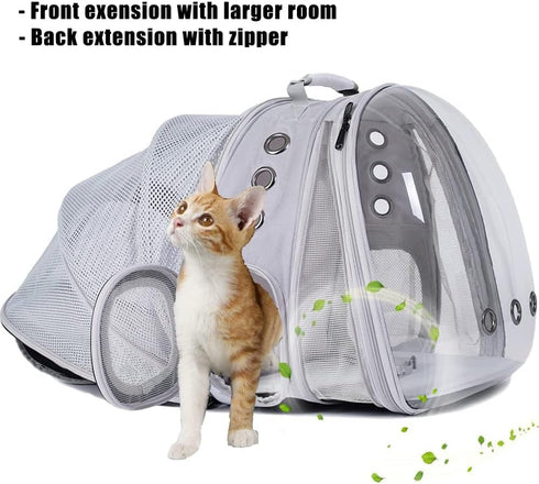 Dual Expandable Cat Backpack Carrier - Fits up to 20 lbs, Expandable Pet Carrier Backpack for Large Cats & Small Puppies