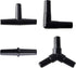 Pawfly 40 Piece Aquarium Airline Tubing Connectors, Black Plastic Inline Valve