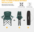 300lbs KingCamp Folding Camping Chair Oversized Portable Lawn Chair Padded Quad Chair with Cup Holder and Carry Bag