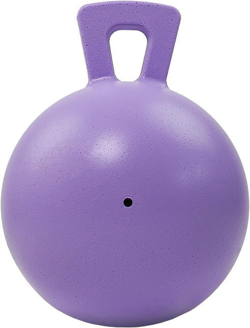 10 Inches/X-Large, Jolly Pets Tug-n-Toss Heavy Duty Dog Toy Ball with Handle, Light Purple