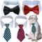 4 Pieces Pets Dog Cat Bowtie Pet Costume, Adjustable Formal Necktie Collar for Small Dogs and Cats, Puppy Grooming