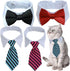 4 Pieces Pets Dog Cat Bowtie Pet Costume, Adjustable Formal Necktie Collar for Small Dogs and Cats, Puppy Grooming