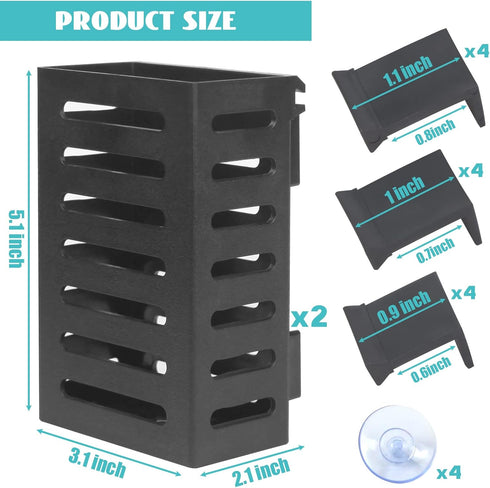 2 Pcs Fish Tank Plant Holder with Hooks and Suction Cups, Suitable for Aquatic Plant Cultivation and Decoration