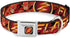 Buckle-Down Dog Collar Seatbelt Buckle The Flash Logo 3 Poses Black Red Gold, 1.0 Inch Wide - Fits 9 to 15 Inches