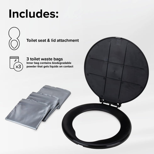 5 3 (41546) Camco Bucket Toilet Seat with Lid - Converts Standard Gallon Bucket into Portable Toilet for Camping