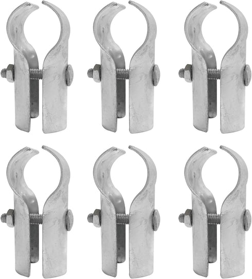 Chain Link Fence End Rail T Clamps, Panel T Clamps for 1-3/8" OD Pipe, Fence Bracket with Bolts & Nuts Included