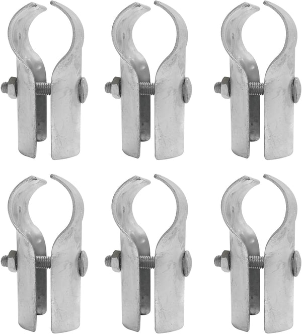 Chain Link Fence End Rail T Clamps, Panel T Clamps for 1-3/8" OD Pipe, Fence Bracket with Bolts & Nuts Included