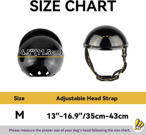 Enjoying Dog Helmet for Medium Dogs - Motorcycle Doggie Helmets for Small to Medium Breeds, Adjustable