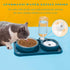 Double Dog Cat Bowls, Pet Water and Food Bowl Set, Automatic Water Dispenser, No-Spill Design