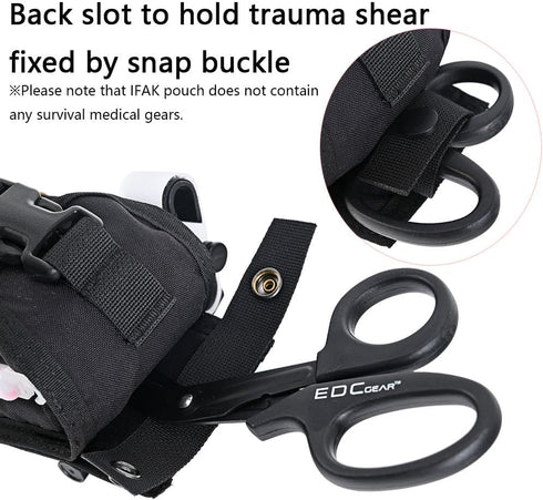 SABADO Tactical Blow Out Medical Pouch, Bleeder Emergency First Aid Kit MOLLE Clip Trauma Shears Tourniquet Holder