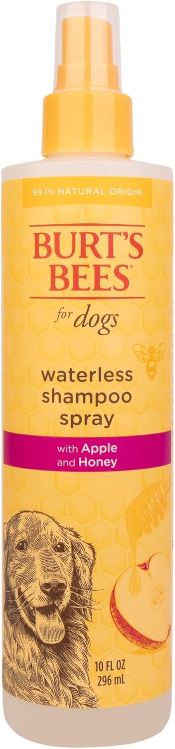 Burt's Bees for Pets Waterless Shampoo Spray, Naturally Derived with Apple and Honey, Dry Dog Shampoo, 10 Ounces, 6 Pack