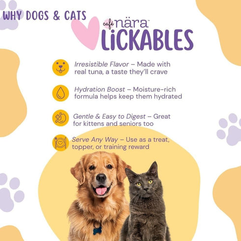 Pack 6 Caf Nara Tuna Flavored Lickable Treats for Cats