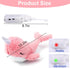 Mity Rain 2 in 1 Interactive Dog Toys, Plush Squeaky Fish Toy, Rechargeable Wiggly Pink for Small Medium Large Dogs