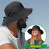 Waterproof Bucket Rain Hat for Men Women, Wide Brim Sun Protection Packable Boonie Hat for Outdoor Beach Fishing
