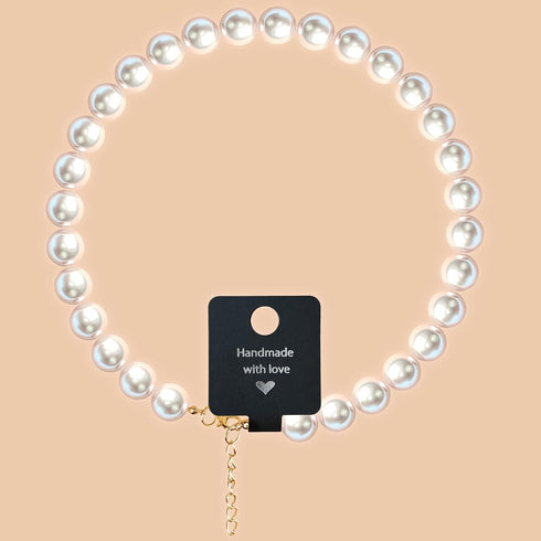 KUDES Adjustable Dog Necklace, Elegant Classic Pearl Collar for Dogs, Perfect for Occasions and Gatherings