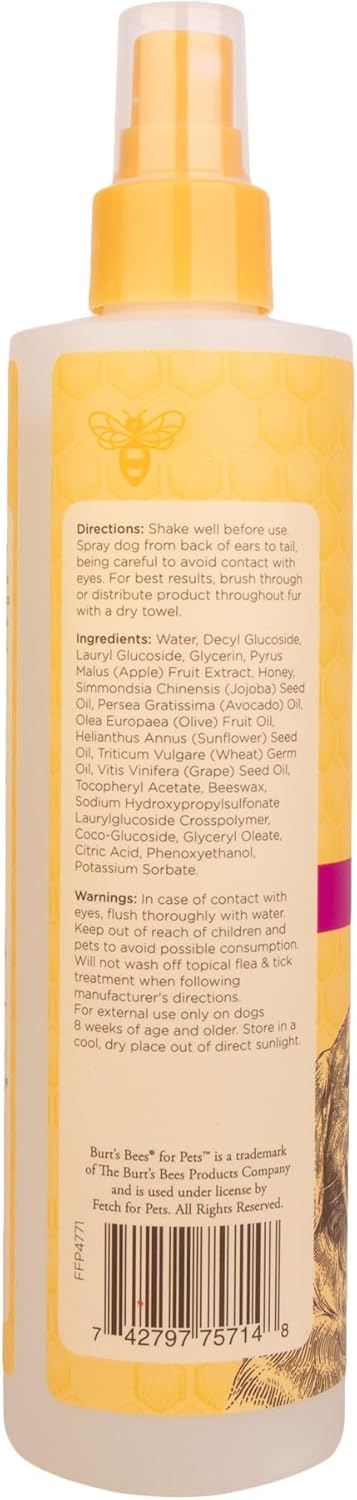 Burt's Bees for Pets Waterless Shampoo Spray, Naturally Derived with Apple and Honey, Dry Dog Shampoo, 10 Ounces, 6 Pack