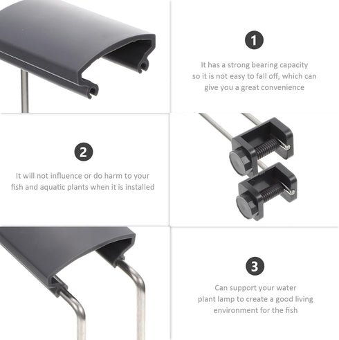 2pcs Fixtures Lamp Holders Light Rack Professional Led Support Accessories Decoration Tank Grass Water for Holder