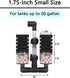 2 AQUANEAT Aquarium Air Powered Sponge Filter with Ceramic Media Balls, for Betta Fry Shrimp Fish Tank, with Spare