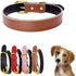 Leather Collar for Small Dogs, Adjustable Genuine Cowhide with Gold Buckle, Soft Touch Padded for XS Medium Large Dogs,