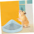 Chinchillas Triangle Ceramic Rabbit Litter Box Non-Slip Base for Guinea Pigs and Small Pets Easy-Clean Potty Training