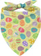 YJIKRTVT Easter Dog Bandana, Colorful Easter Egg Triangle Pet Scarf for Small Medium