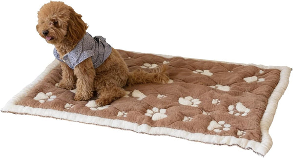 PetMat in Biscuit Beige | Organic Cotton Crate Pad for Small Dogs,