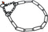 Herm Sprenger Black Stainless Steel Fur Saver Dog Collar, Long Link for Medium Large Dogs (24in, Neck Size 19-22 in)