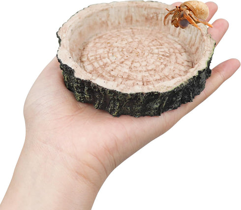 3 Pack Reptile Water Dish Food Bowls, Hermit Crab Food Dish, Bearded Dragon Water Bowl, Suitable for Hermit Crab Bearded Dragon Lizard Gecko Tortoise Turtle Frog Leopard Crested Gecko