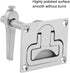 Qiilu Stainless Steel Boat Floor Lock, Flush Mount Hatch Latch Hardware Accessory for Marine Boat
