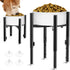 Adjustable Elevated Dog Bowl Stand, Fits 6-11 inches Bowls, 4 Height Adjustments for Large, Medium, and Small Dogs