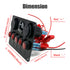FXC 5 Gang Rocker Switch Panel with Dual USB Slot, Cigarette Lighter, Voltmeter for Marine Boat Car RV 12-24V
