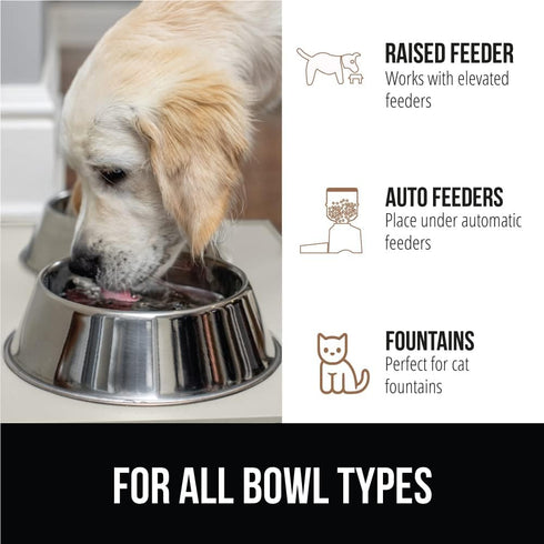 Gorilla Grip 100% Waterproof Raised Edge Silicone Pet Feeding Mat - Dog Cat Food Mats to Contain Spills, 18.5x11.5 Cream