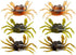 Viodmss 6pcs Cranka Crab Lure Crab Bait 3D Simulated Crab Soft Lure with