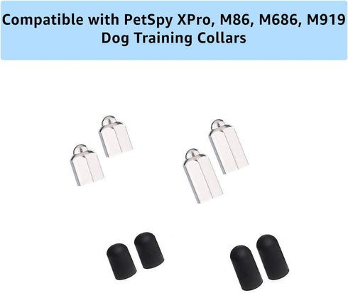 PetSpy M86-2 Dog Training Shock Collar for 2 Dogs, 1100 Yards, Medium to Large Dogs, with Vibration, Electric Shock and Beep, Waterproof, Remote Trainer (Silver)