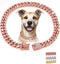 Diamond Necklace Metal Choke Dog Chain Collars, 13mm Wide, Rose Gold, Pet Jewelry for Small Medium Large Dogs