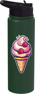 Funny Ice Cream Seller Graphic Tees and Presents Ice Cream Cone Graphic Sorbet Stainless Steel Insulated Water Bottle