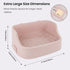 sturion Extra Large Rabbit Litter Box, Bunny Litter Box with Removable Top and Bottom, Corner Bunny Potty Training
