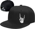 Snapback Hats for Men - Flat Bill, Fitted, Cool Skull Black Baseball Hats