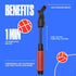 SPORTBIT Ball Pump for Sports Balls - Hand Pump for Volleyball, Basketball, Football & Soccer Balls - 5 Needles Set