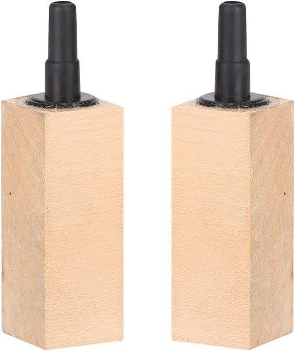 TOPINCN 2Pcs/Set Wooden Air Bubble Stone Diffuser, Air Pump Accessories for Aquarium