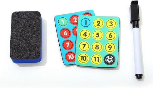 Soccer Coaching Tactical Board - Portable Magnetic Football Coach Blackboard with Player Markers, Pen, and Eraser