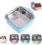 Love Dream Crate Dog Cat Bowls, Removable Stainless Steel Hanging Pet Cage Bowls, Large Blue