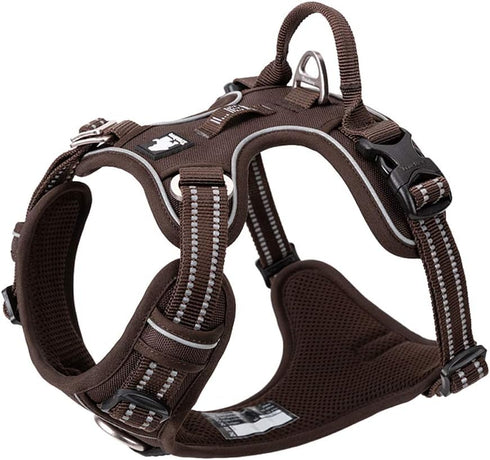 TRUE LOVE Dog Harness - No Pull Nylon Reflective Pet Harness, Adjustable Comfortable Control in Brilliant Colors
