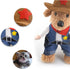 Hotumn Cowboy Dog Costume with Hat (Dog Clothes Halloween Costumes for Cat and Small Dog; S)