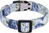 Girl Dog Collar, Cotton Pet Collar with Flowers Daisy and Rose Patterns, Adjustable Quick-Release Buckle for Small