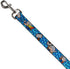Buckle-Down Pet Leash - Kawaii Thor Poses/Hammer Monogram, Blues, 4 Feet Long, 1/2" Wide