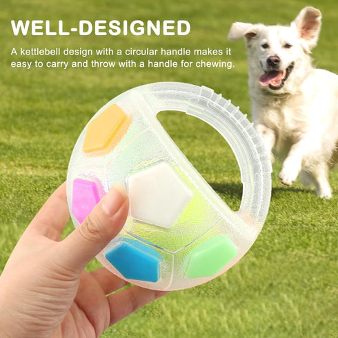 Cramelith The Mellow Dog Calming Ball with Handle, Interactive Football Shape Balls for Dogs Playing, Interactive Pet