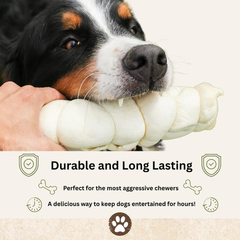 10"-12" 3 Pack Top Dog Chews - Roasted Beef Cheek Rolls with Chicken Wrapped